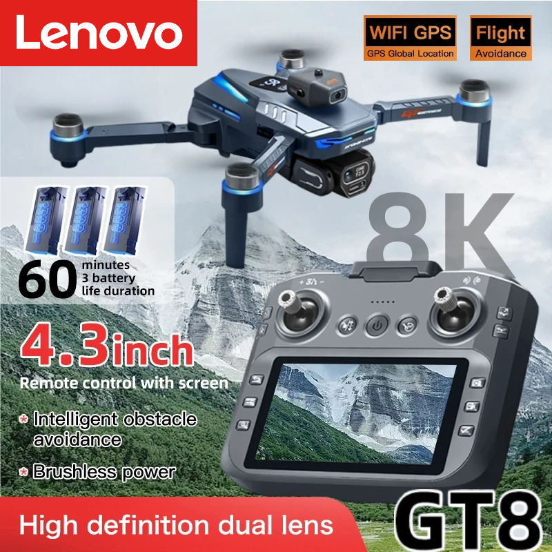 Drone Surveying - Lenovo GT8 Drohne 8K Professionelle Dual-Kamera