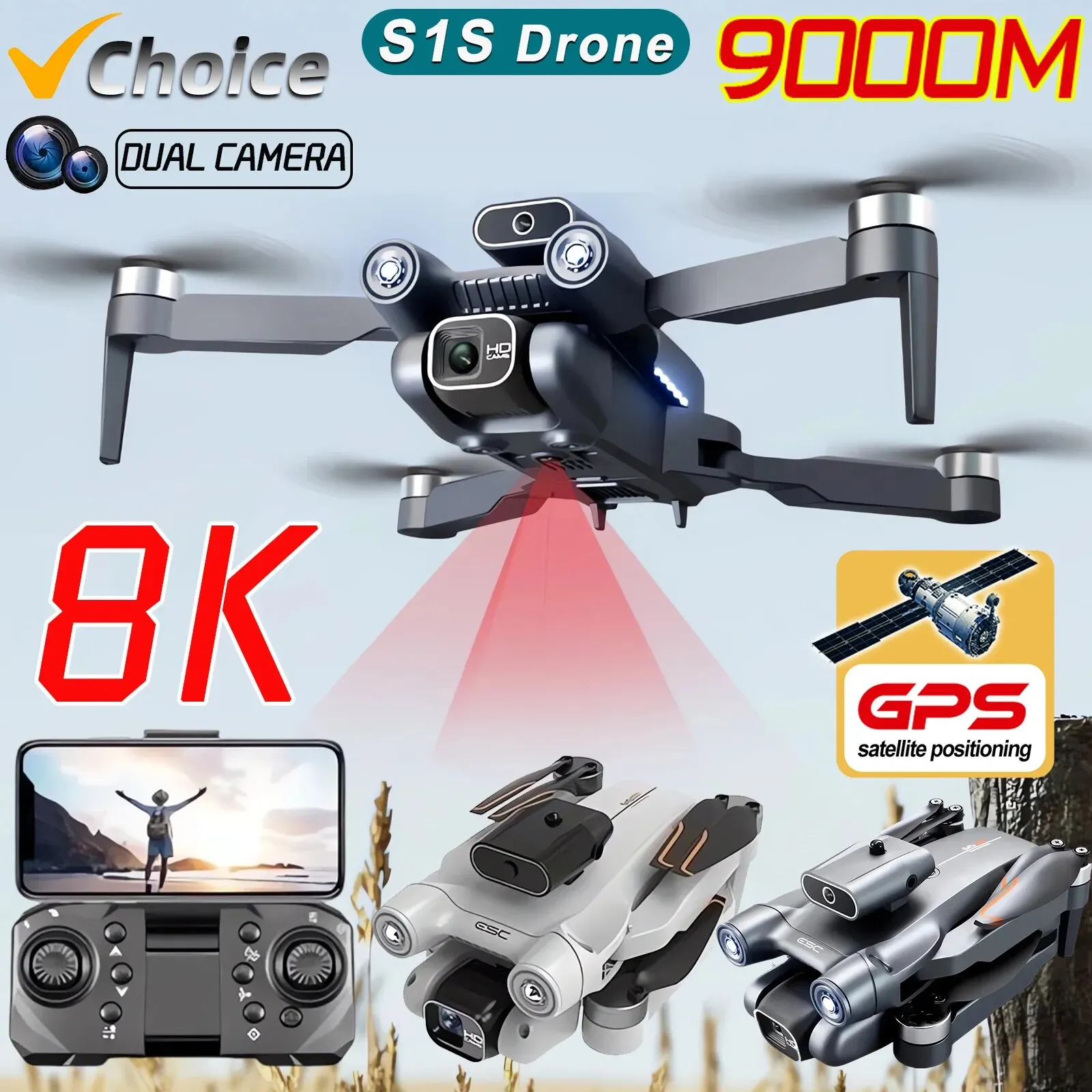 Neue s1s 5g gps drohnen kamera – Drone Surveying Bewertung und Preis
