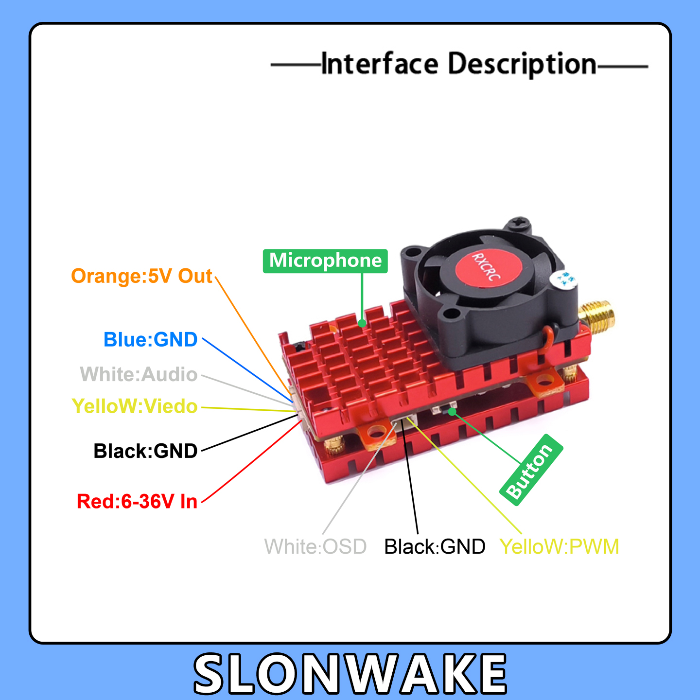 SLONWAKE 5,8G 2W VTX FPV 1800T – Drone Aerial Photography Bewertung und Preis