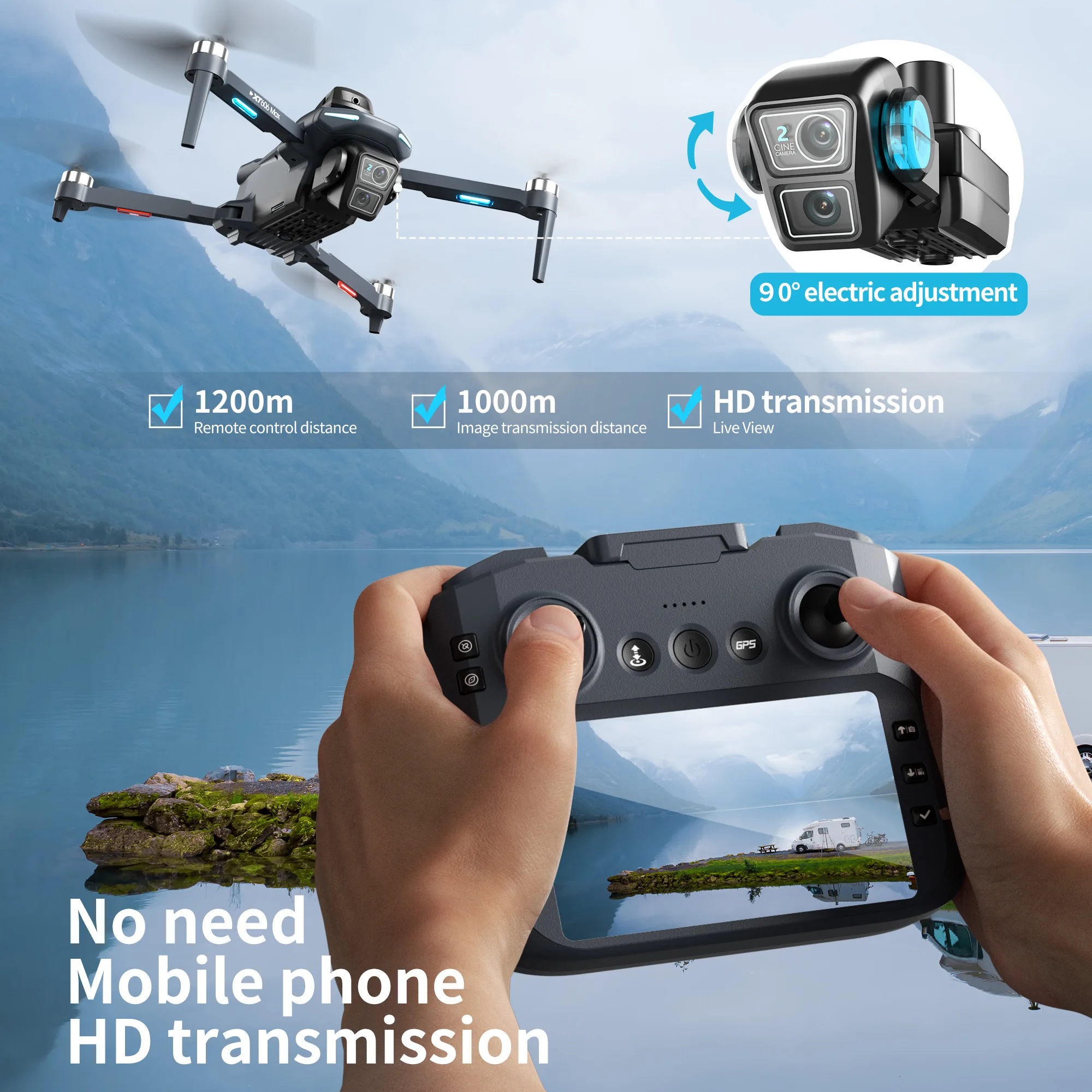 Lenovo XT606 MAX GPS-Drohne 4K – Drone Surveying Bewertung und Preis